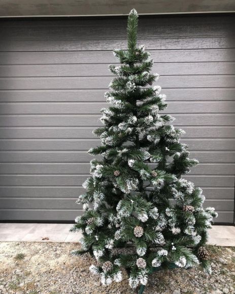 Ялинка "Кармен" з сріблястими шишками