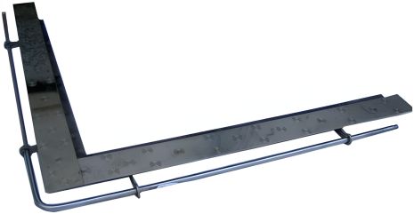 Великий пічний кутник з нержавійки 900х900 мм