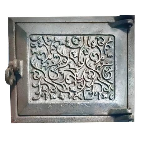 Верхня чавунна дверка топочна для печі або каміна