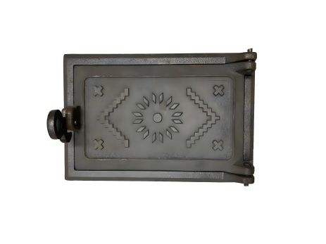 Чавунна топкова дверка Вишиванка для печі чи каміну