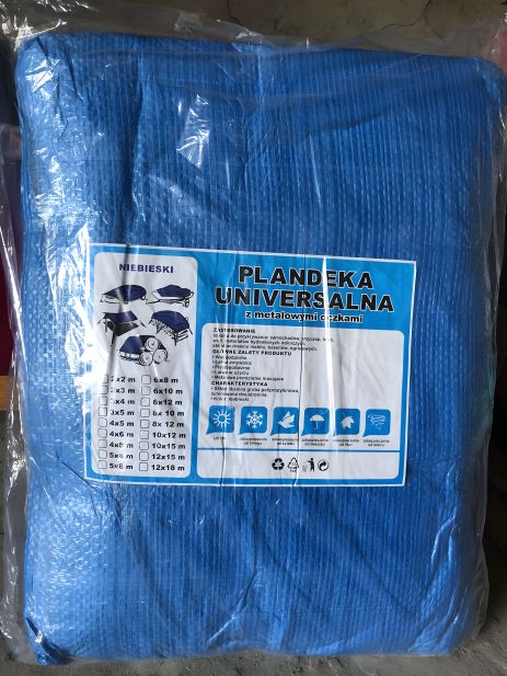 Тент блакитний Plandeka 12х18 м. ПОЛЬЩА