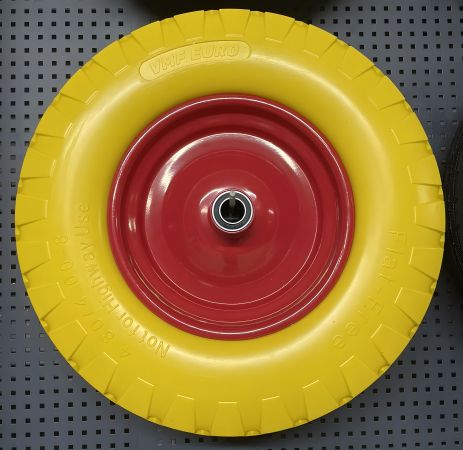 Поліуретанове колесо до тачки VMF EURO, безкамерне, під вісь 20 мм, 4.00-8