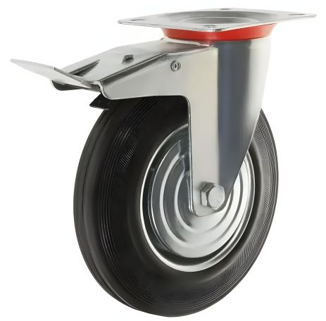 Поворотне колесо з гальмом для візка BC 200/50-100 мм