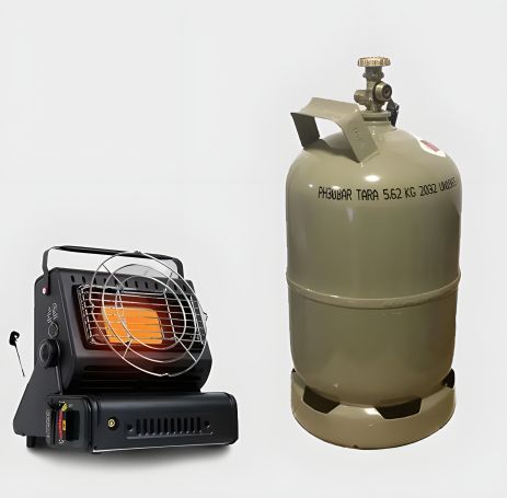 Компактний газовий обігрівач/плита Yanchuan з перехідником + Газовий балон 12 л.