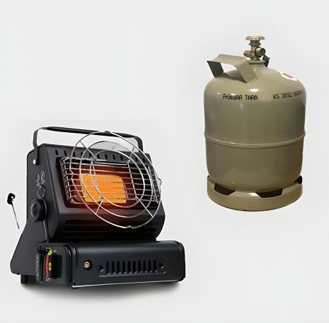 Портативный газовый обогреватель-горелка Yanchuan с переходником и газовый баллон 8 л