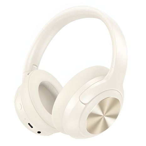 Навушники накладні Hoco W54, Bluetooth 5.4, ANC, 400 mAh, 30h milky white Навушники накладні Hoco W54, Bluetooth 5.4, ANC, 400 mAh, 30h milky white