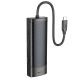 Адаптер перехідник Hoco HB44 8в1 Type-C to HDMI, RJ45, USB 3.0, USB 2.0, SD, TF, Type-C, PD, Black Адаптер перехідник Hoco HB44 8в1 Type-C to HDMI, RJ45, USB 3.0, USB 2.0, SD, TF, Type-C, PD, Black