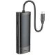 Адаптер перехідник Hoco HB43 7в1 Type-C to HDMI, USB2.0, USB3.0, Type-C, SD, TF, PD, black Адаптер перехідник Hoco HB43 7в1 Type-C to HDMI, USB2.0, USB3.0, Type-C, SD, TF, PD, black