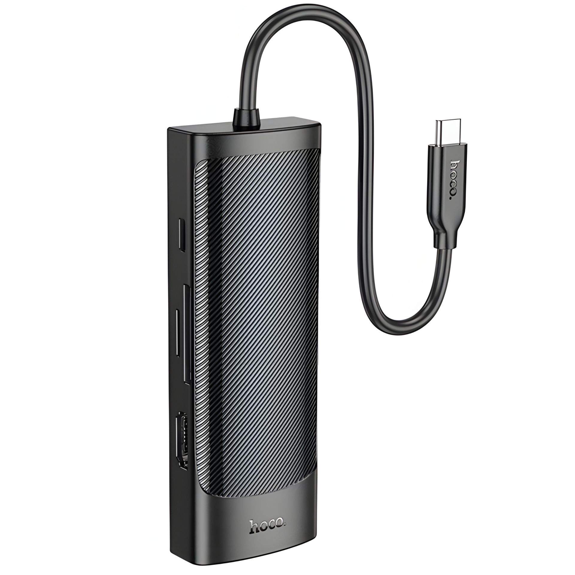 Адаптер перехідник Hoco HB43 7в1 Type-C to HDMI, USB2.0, USB3.0, Type-C, SD, TF, PD, black Адаптер перехідник Hoco HB43 7в1 Type-C to HDMI, USB2.0, USB3.0, Type-C, SD, TF, PD, black