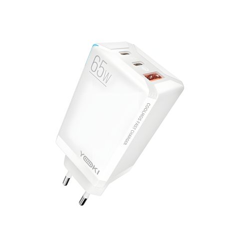 Yoki Led Series YK-65 GaN Ultra PD 65W Белый Сетевое Зарядное Устройство