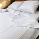 Євро комплект постільної білизни MakSon Elegant White, страйп-сатин, 100% бавовна (012-1200220С)