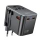 Мережевий зарядний пристрій Hoco AC17 USB/2 PD Type-C 65W black Мережевий зарядний пристрій Hoco AC17 USB/2 PD Type-C 65W black