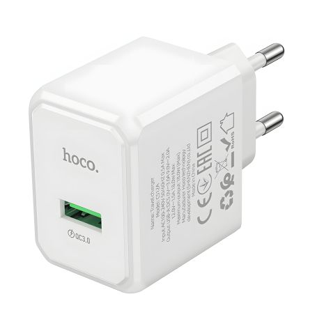 Зарядний пристрій мережевий Hoco CS12A, USB, 18W, білий Зарядний пристрій мережевий Hoco CS12A, USB, 18W, білий