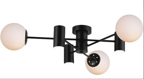 Потолочная люстра модели VALESO V 8839-3+3 BK Потолочная люстра модели VALESO V 8839-3+3 BK