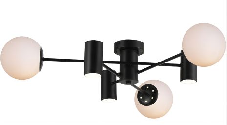 Потолочная люстра модели VALESO V 8839-3+3 BK Потолочная люстра модели VALESO V 8839-3+3 BK