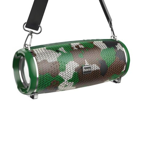 Акустична система HOCO HC2 Xpress sports з LED, BT, TWS, AUX, FM, TF, USB | Камуфляж-Зелений Акустична система HOCO HC2 Xpress sports з LED, BT, TWS, AUX, FM, TF, USB | Камуфляж-Зелений