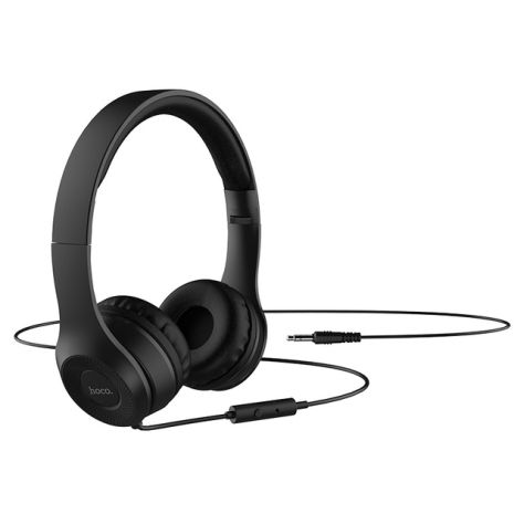 Дротові накладні навушники HOCO W21, 1.2 м with mic black