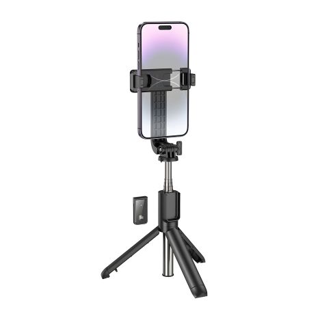 Штатив-трипод Borofone BY11 | Для смартфонів, Bluetooth-кнопка | Чорний Компактний