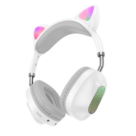 Навушники HOCO ESD13 Skill cat ear BT headphones | BT5.3, Type-C, 7h | white Навушники HOCO ESD13 Skill cat ear BT headphones | BT5.3, Type-C, 7h | white