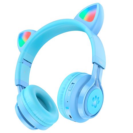 Bluetooth гарнітура HOCO W39 | BT5.3, AUX, 10H, 85db, LED | blue Bluetooth гарнітура HOCO W39 | BT5.3, AUX, 10H, 85db, LED | blue