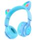 Гарнитура Bluetooth HOCO W39 Cat Ear Kids |BT5.3, AUX, 10H, 85db, LED| blue Гарнитура Bluetooth HOCO W39 Cat Ear Kids |BT5.3, AUX, 10H, 85db, LED| blue