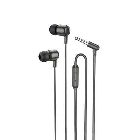 Вакуумные проводные наушники Borofone BM84 с микрофоном, Jack 3.5, черные