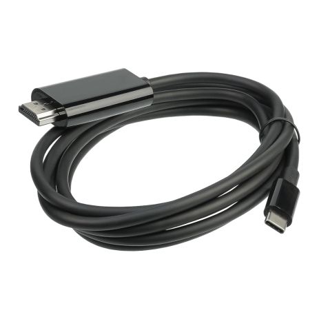 Адаптер перехідник 4K 30Hz Type-C to HDMI 1.8m, пластик, ПВХ, Black (TH001-PPV18K-430)