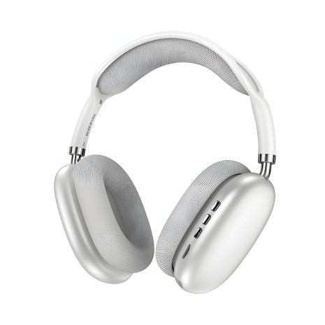 Bluetooth Стерео Гарнітура Borofone BO22 |BT5.3, AUX/TF, 12h, 400 mAh| сталева