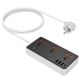 Мережевий зарядний пристрій подовжувач Hoco AC8A 3 USB/Type-C PD QC 30W 3 розетки 1.5m чорний Мережевий зарядний пристрій подовжувач Hoco AC8A 3 USB/Type-C PD QC 30W 3 розетки 1.5m чорний