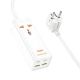 Сетевое зарядное устройство удлинитель Hoco AC10A 2 USB/ 2 Type-C PD 65W 1 розетка 1.5m белый Сетевое зарядное устройство удлинитель Hoco AC10A 2 USB/ 2 Type-C PD 65W 1 розетка 1.5m белый