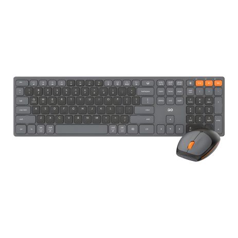 Клавіатура та миша бездротова Fantech Go WK895, 1600DPI, 2.4G, BT, сірий