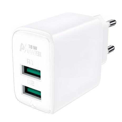 Мережевий зарядний пристрій Acefast A33 2 USB QC білий Мережевий зарядний пристрій Acefast A33 2 USB QC білий