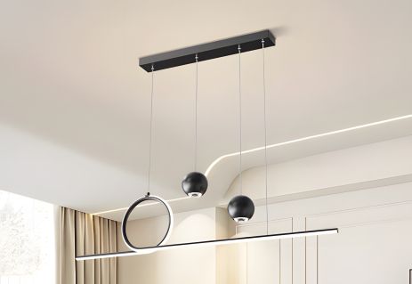 Чорна люстра підвісна VALESO V G4091 BK