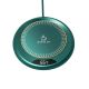 Круглая Подставка для чашки с подогревом, термостатическая, 11.5 см, 20W, USB 2+A, 3 режима, 55-75C, Green