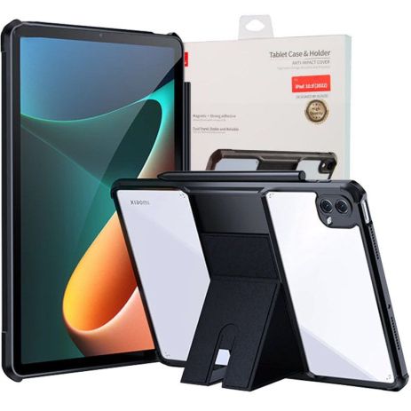 Чехол накладка с подставкой HunDD c усиленными углами для Xiaomi Pad 6 / Pad 6 Pro (11") Черный