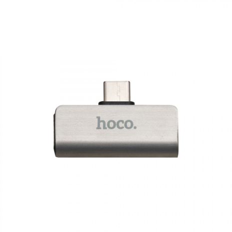 Переходник Hoco LS26 Type-C 2in1 Audio Converter Стальной