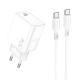 Мережний зарядний пристрій Borofone BA77A Insightful PD/QC 30W Type-C to Lightning Білий