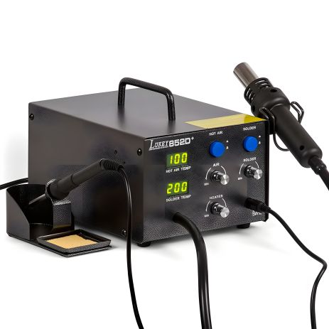 Паяльна станція LUKEY 852D+, компресорна, фен, паяльник