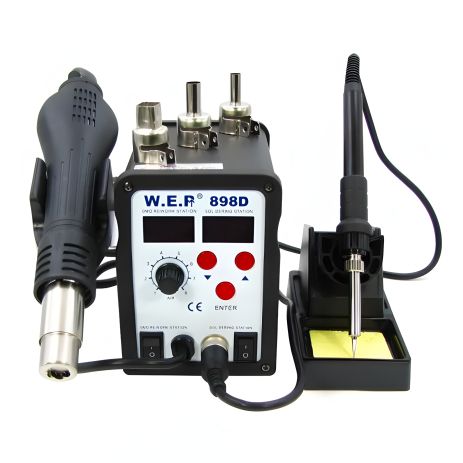 Фен и Паяльник WEP 898D Паяльная Станция Фен и Паяльник WEP 898D Паяльная Станция