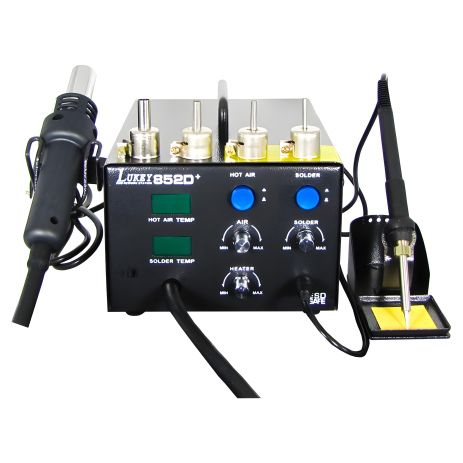 Паяльная станция LUKEY 852D+FAN с феном и паяльником