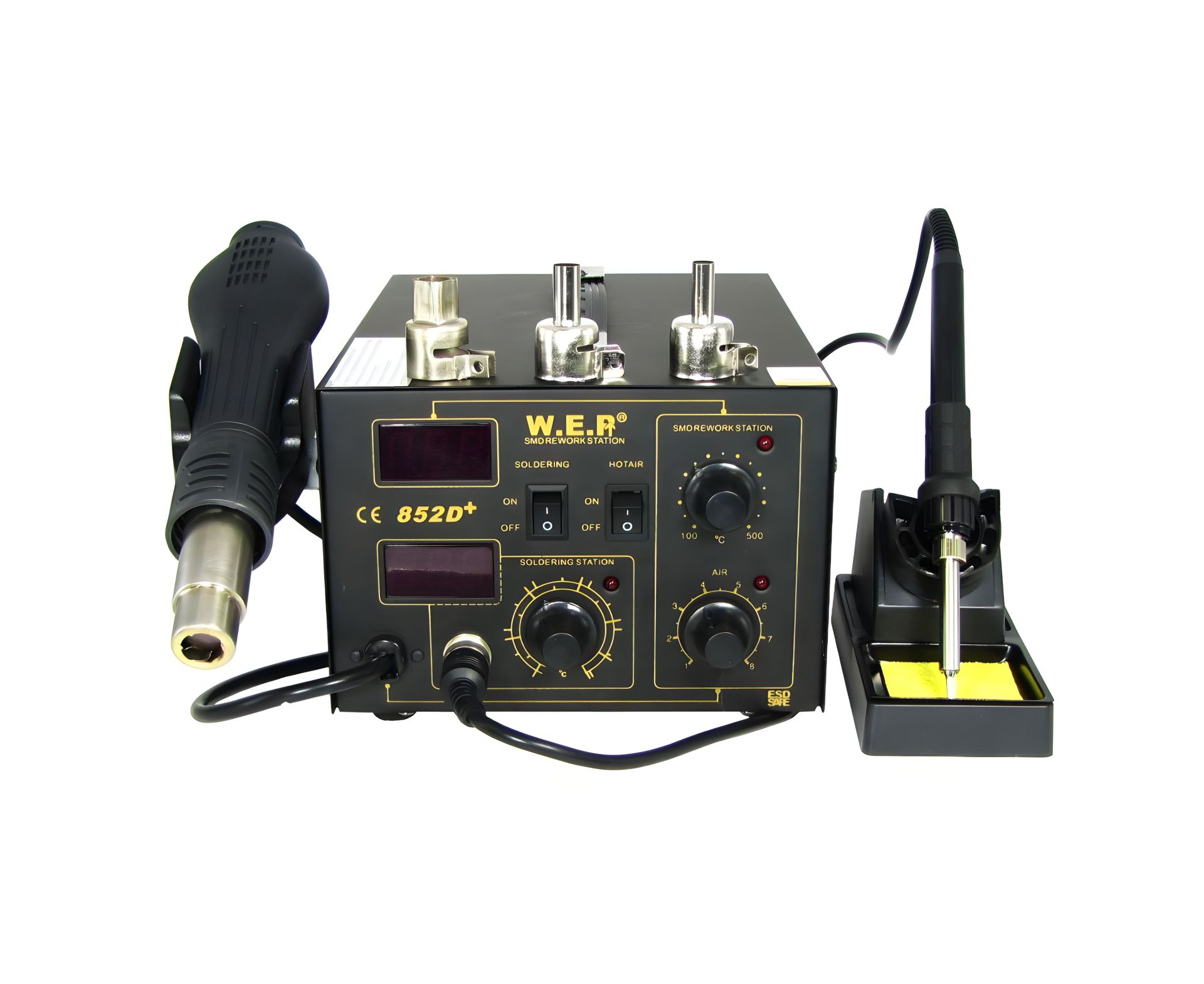 WEP 852D+FAN Паяльная Станция, Фен, Паяльник WEP 852D+FAN Паяльная Станция, Фен, Паяльник