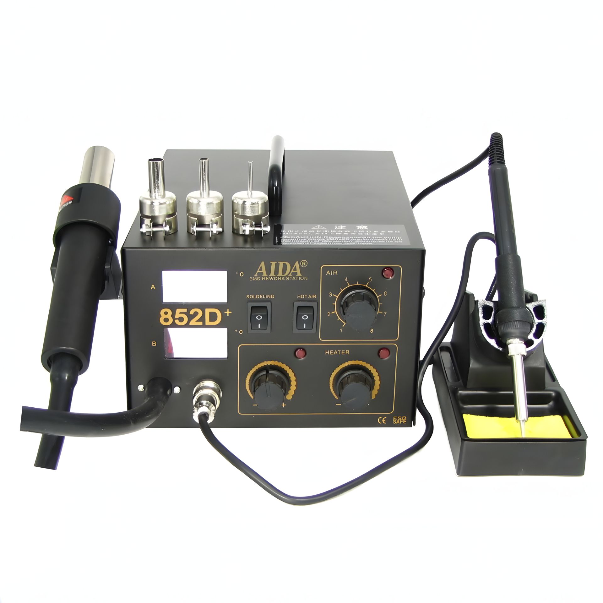 Компрессорная Паяльная Станция Aida 852D+, Фен, Паяльник Компрессорная Паяльная Станция Aida 852D+, Фен, Паяльник