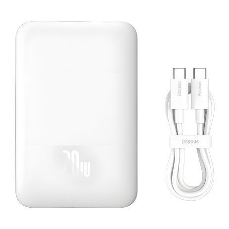 Бездротовий УМБ Baseus Magnetic Mini з швидкою зарядкою 10000mAh 20W, білий PPCX070002
