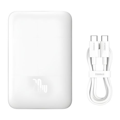 Бездротовий УМБ Baseus Magnetic Mini з швидкою зарядкою 10000mAh 20W, білий PPCX070002