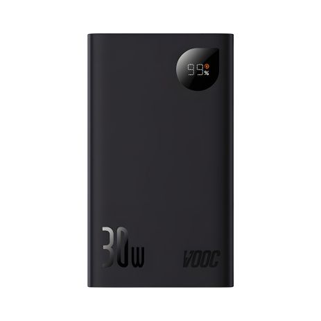 Baseus Adaman2 Power Bank для Быстрой Зарядки с Цифровым Дисплеем 20000mAh (VOOC Edition), PD/QC, 30W/3A |2USB/Type-C| черный
