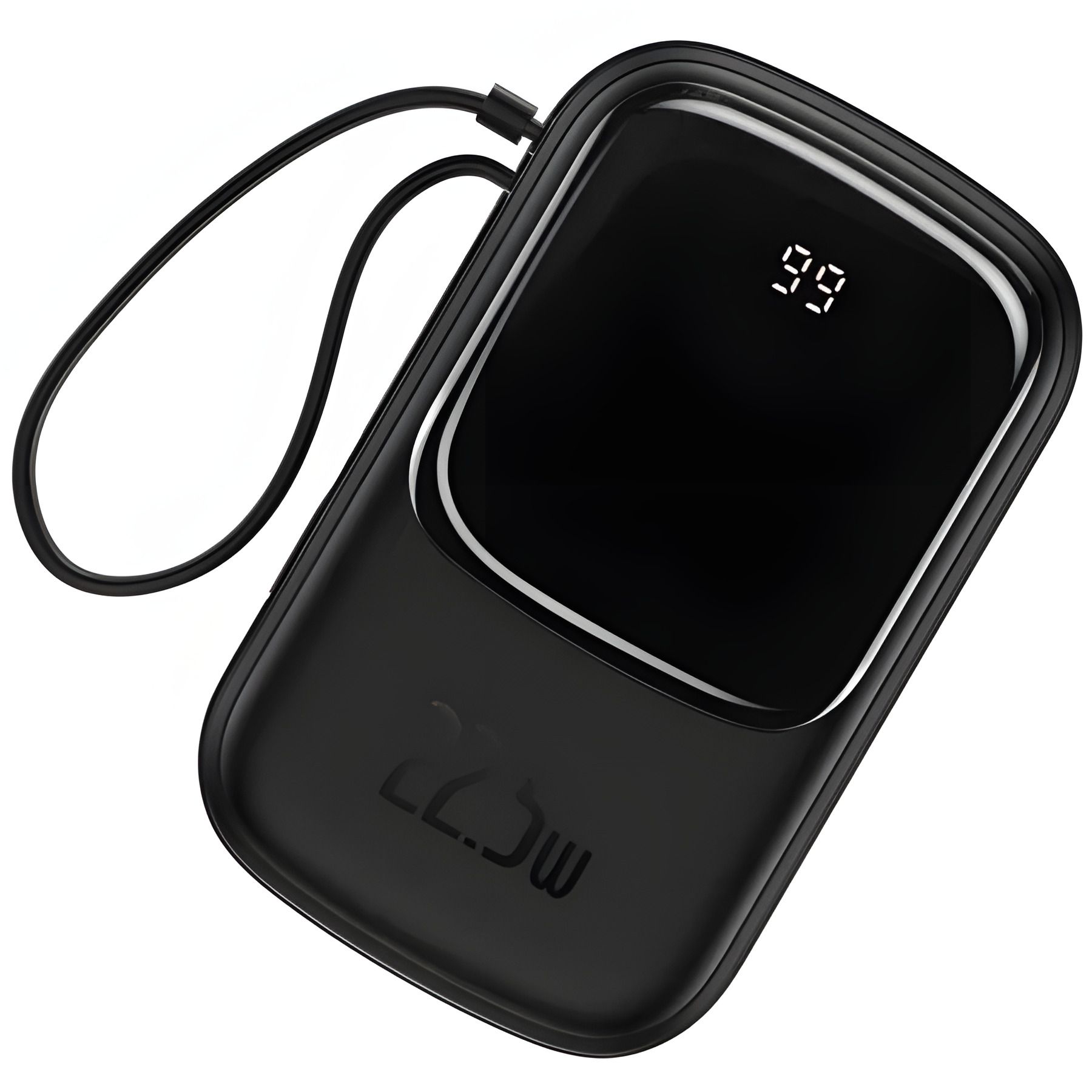 Повербанк Baseus Qpow Pro Digital Display 20000mAh Fast Charge Power Bank (With Lightning Cable) | (PPQD060201) black Повербанк Baseus Qpow Pro Digital Display 20000mAh Fast Charge Power Bank (With Lightning Cable) | (PPQD060201) black