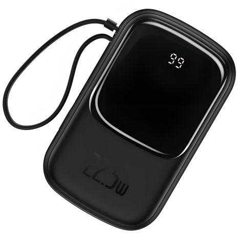 Повербанк Baseus Qpow Pro Digital Display 20000mAh Fast Charge Power Bank (With Lightning Cable) | (PPQD060201) black Повербанк Baseus Qpow Pro Digital Display 20000mAh Fast Charge Power Bank (With Lightning Cable) | (PPQD060201) black