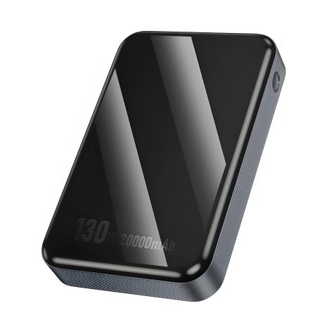 Повербанк HOCO Q30A, Fast Charge, 130W, 20000mAh, 1USB, 2Type-C, PD, QC, Black Повербанк HOCO Q30A, Fast Charge, 130W, 20000mAh, 1USB, 2Type-C, PD, QC, Black