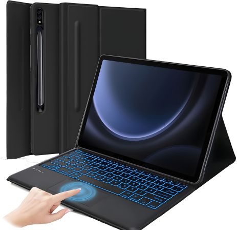 Чохол клавиатура для Samsung Galaxy Tab S9 Plus / S9 FE+ / S10+ 12.4 SM X810 X816 X610 X616 X820 X826 с Bluetooth и трекпадом Чохол клавиатура для Samsung Galaxy Tab S9 Plus / S9 FE+ / S10+ 12.4 SM X810 X816 X610 X616 X820 X826 с Bluetooth и трекпадом