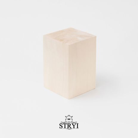 Брусок дерев'яний STRYI для вирізання чашки, кукси або фігурки, липа, 100х100х200мм Брусок дерев'яний STRYI для вирізання чашки, кукси або фігурки, липа, 100х100х200мм